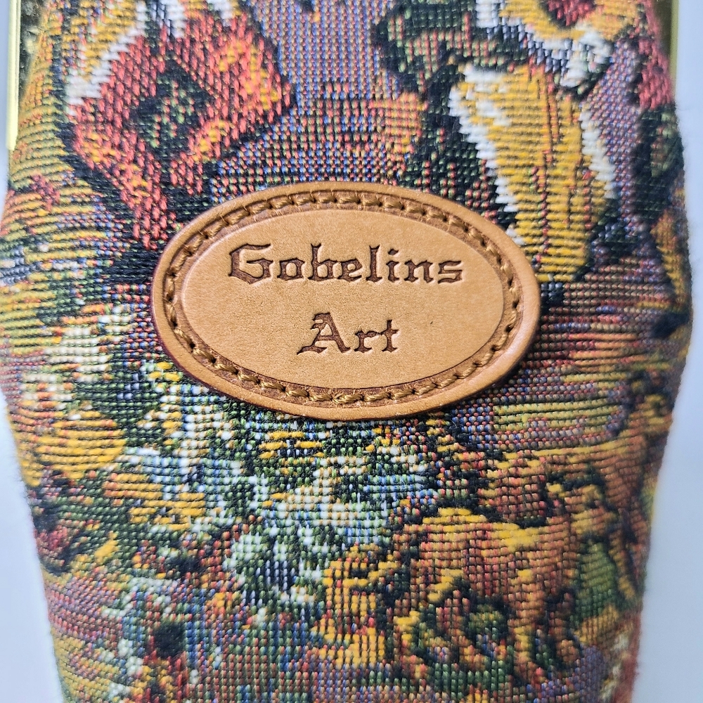 Gobelins Art Tapestry Kiss Lock Soft Eyeglass Sunglass Vintage Case - Picture 7 of 7